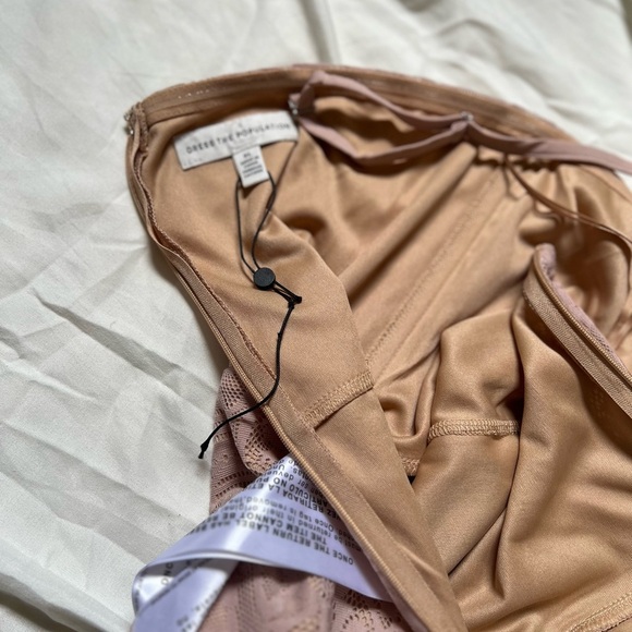 NWOT Dress The Polulation Leanne Lace Mini Dress in Blush-Tagged XL fits like M - Picture 8 of 14